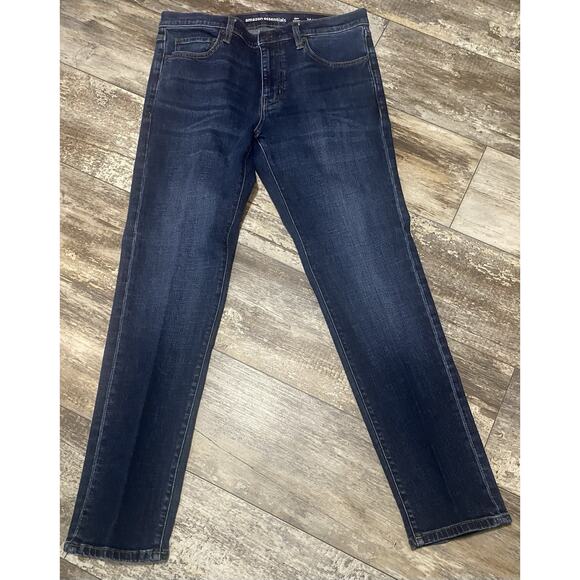 Amazon Essentials Jeans Mens 34 X 31 Blue Slim Mince Stretch Straight Denim Dark - Picture 1 of 10